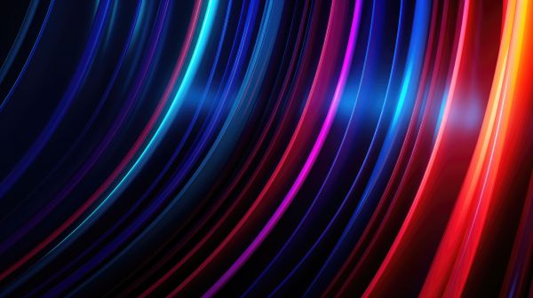 Abstract Neon Glowing Stripes Free Image