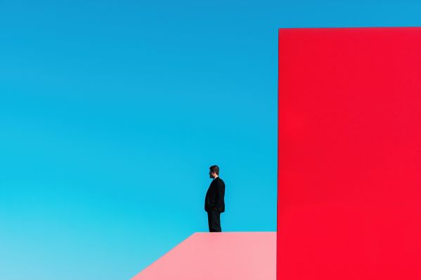 Advertising Photo of a Man in a Suit Brutalist Minimalism Free Image