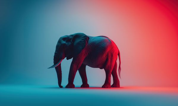 Amazing Studio Photograph of a Majestic Elephant Free Image