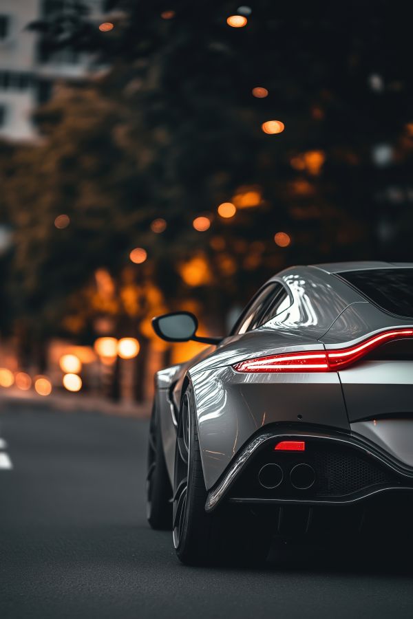 Aston Martin Rear Lights Smartphone Car Wallpaper Free Image