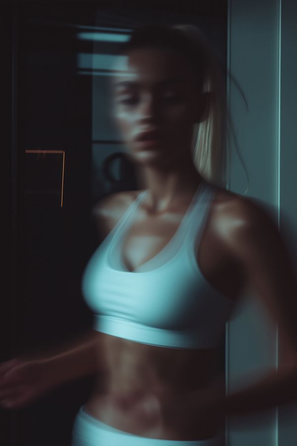 Blurred Photo of Young Woman in Fitness Bra Free Image
