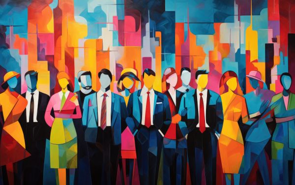 Business Leaders Abstract Painting Free Image