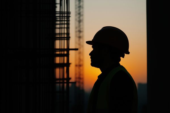 Construction Worker on Site Free Image