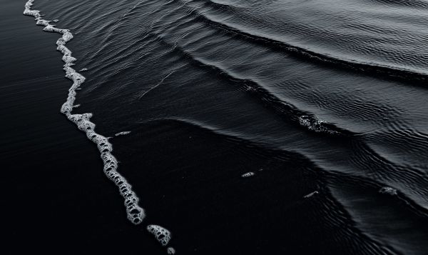 Dark Aesthetic Background Black Sand and Waves Free Image