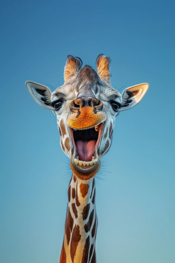Funny Laughing Giraffe Free Image