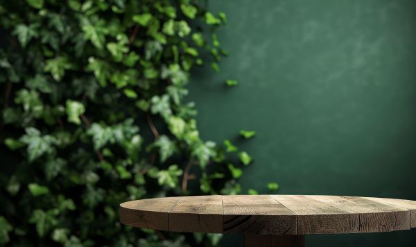 Green Natural Background with Product Pedestal Free Image