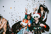 Generation Z Friends Christmas Photo Booth