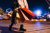 Woman with shopping bags