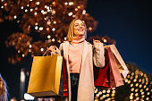 Woman with shopping bags