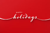 Happy Holidays Message On Red Background - Happy Holidays Concept