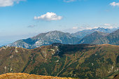 View from Koncista hill in Western Tatras mountains on polish-slovakian borders
