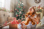 child opening present