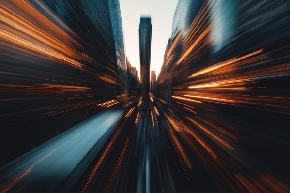 Long Exposure High-Speed Progressive Futuristic City Motion Free Image