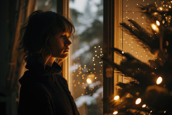 Mother in Christmas Melancholy Christmas Depression Free Image