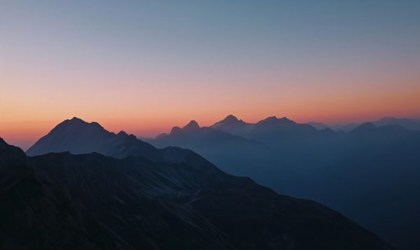 Mountain Landscape After Sunset Free Image