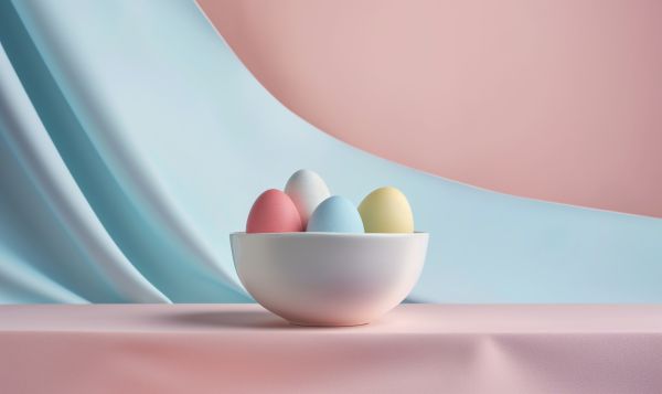 Pastel Colored Easter Eggs Free Image