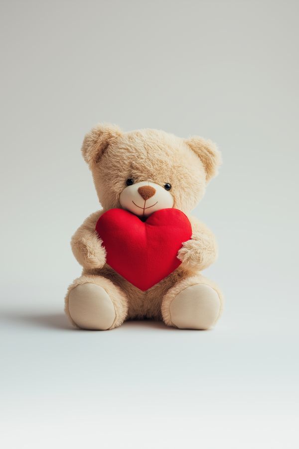 Plush Cute Teddy Bear With Heart Free Image