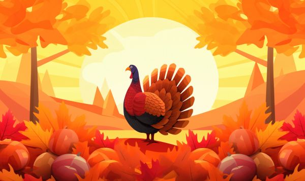 Thanksgiving Day Turkey Cartoon Free Image