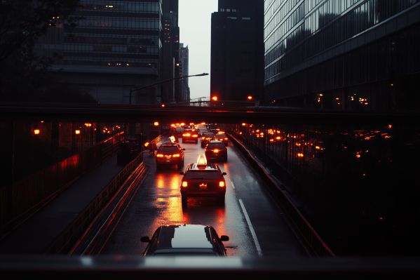 Traffic in a Big City Free Image