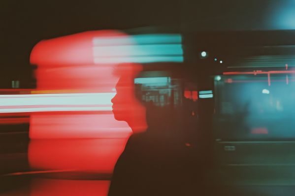 Vintage Long Exposure Abstract Photo Silhouette of a Person Free Image