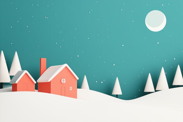 White Winter Christmas Background Free Image