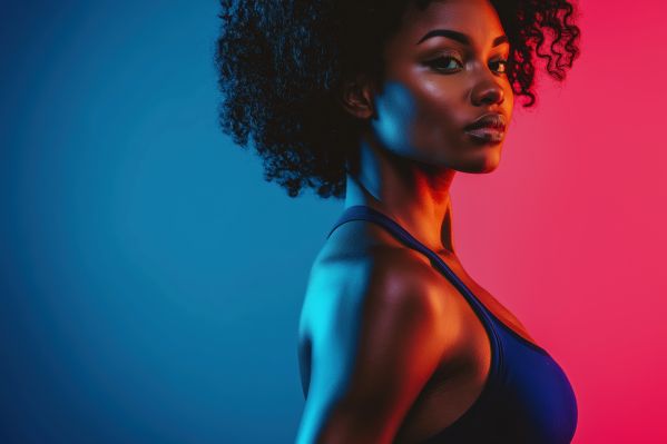 Young Black Woman With Curly Hair in Fitness Outfit Free Image